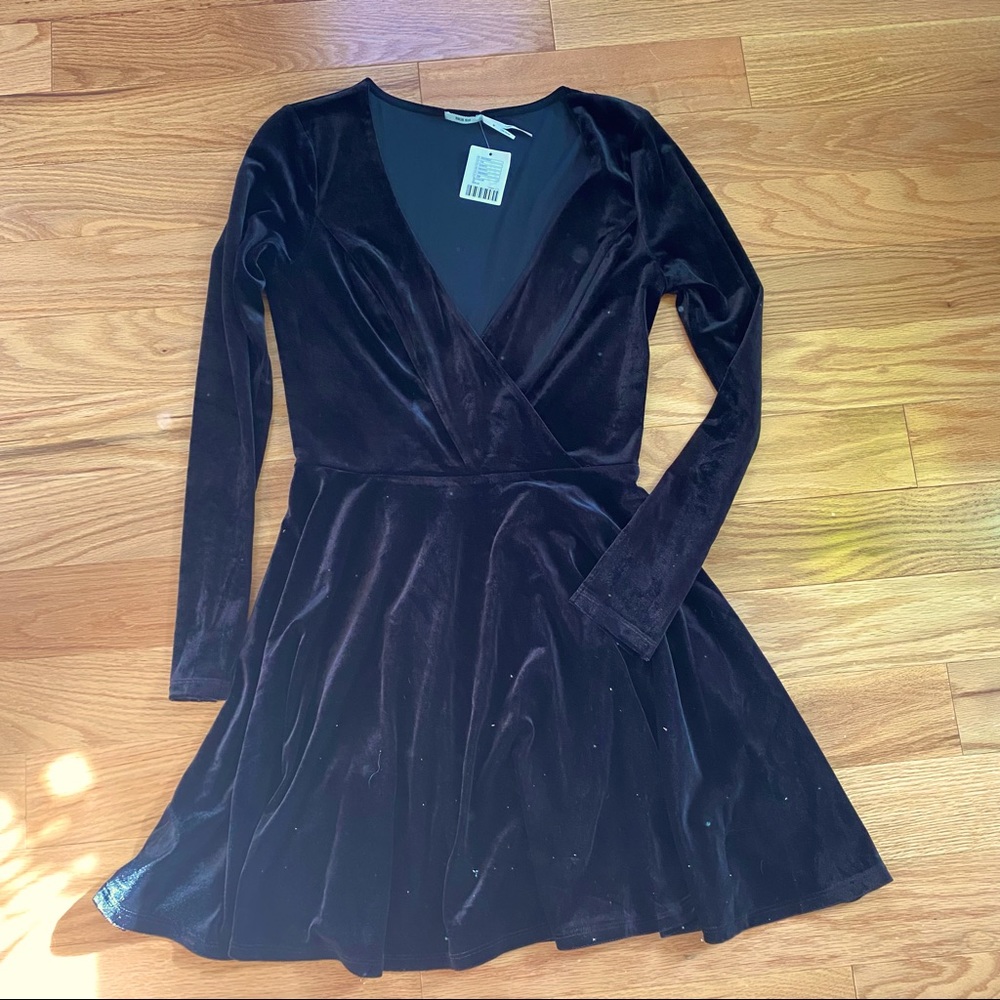 Urban Outfitters Black Velvet Dress